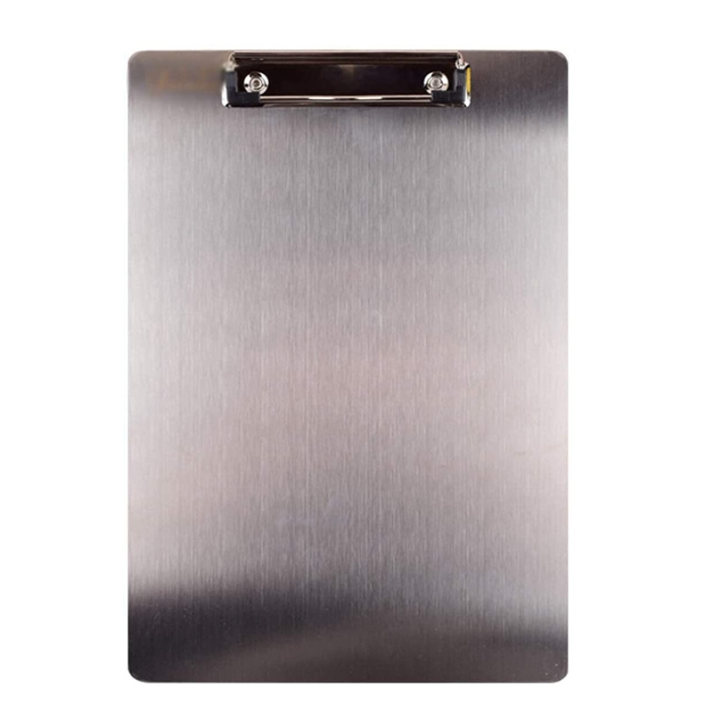 금속 클립 보드 폴더 A4 스테인레스 스틸 클립 보드 지폐 저장 폴더, 비즈니스용 파일 보드 메뉴 부목 쓰기